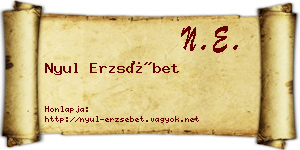Nyul Erzsébet névjegykártya