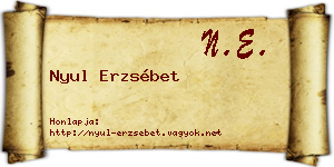 Nyul Erzsébet névjegykártya